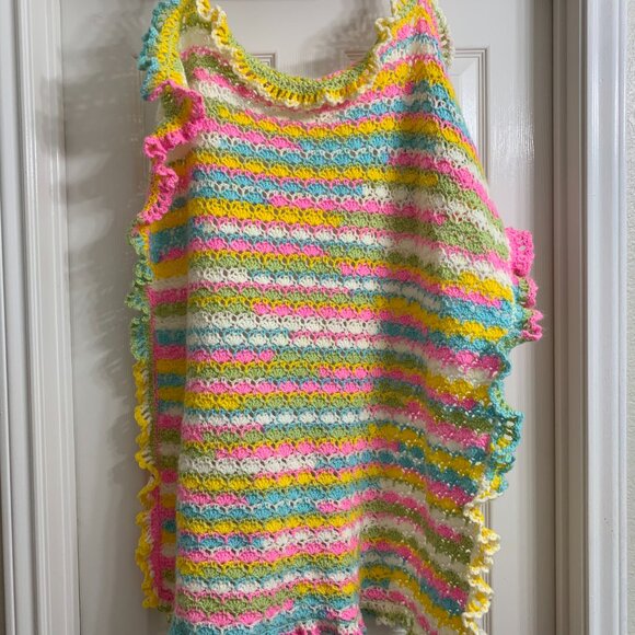 Handmade Crocheted Baby Blanket - Picture 3 of 4